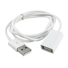 White PVC USB 2.0 Male to Female Extension Adapter Cable 1m 3ft-2