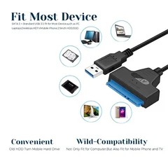 USB 3.0 to SATA 22-Pin Hard Drive Adapter Cable-10