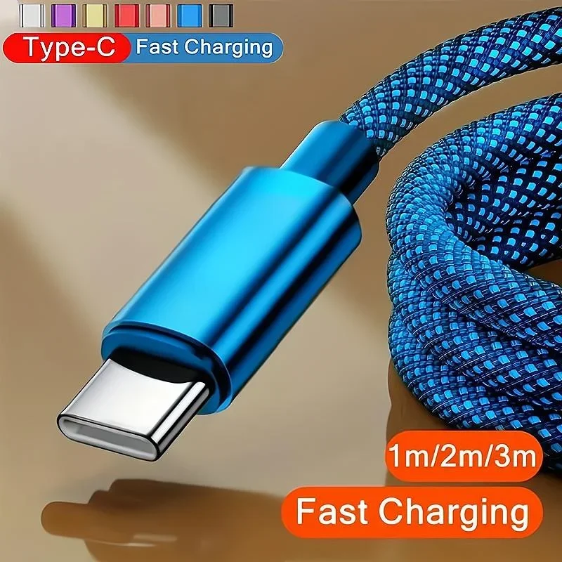Nylon Braided USB-C Fast Charging Cable (3.3ft/6.6ft/9.9ft)