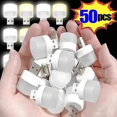 USB Mini LED Night Light Round Plug Lamp-1