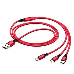 3-in-1 Universal Fast Charging Cable with USB, Type-C, and Apple Connectors-3