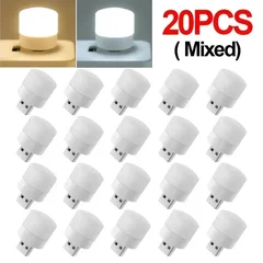 USB Mini LED Night Light Round Plug Lamp-11