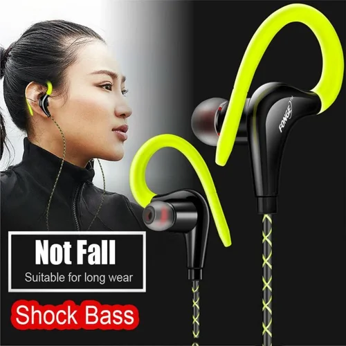 S760 Waterproof Earhook Sports Earphones with Mic and Wire Control