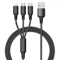 3-in-1 Universal Fast Charging Cable with USB, Type-C, and Apple Connectors-5