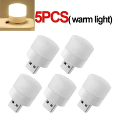 USB Mini LED Night Light Round Plug Lamp-5