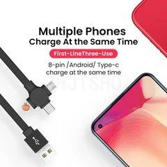 3-in-1 Retractable USB Charging Cable with Micro USB, Type-C & Lightning-6