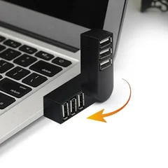 USB 3-Port Rotating Hub Splitter Mini Adapter-3