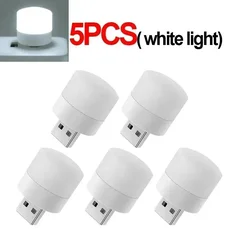 USB Mini LED Night Light Round Plug Lamp-4