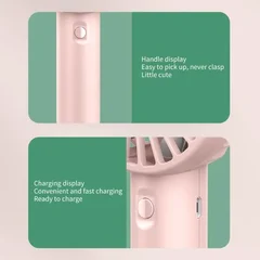 Wiederaufladbarer kleiner Handventilator mit 3 Geschwindigkeiten, starkem Luftstrom und geringem Geräusch-11