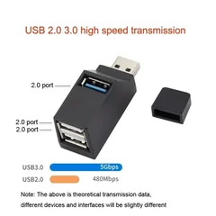 3-Port USB 3.0 Hub Mini OTG Adapter Splitter with 5Gbps High-Speed Transfer-4