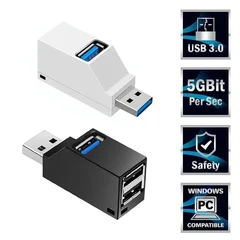3-Port USB 3.0 Hub Mini OTG Adapter Splitter with 5Gbps High-Speed Transfer-3