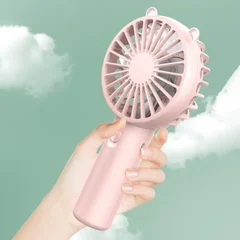 Wiederaufladbarer kleiner Handventilator mit 3 Geschwindigkeiten, starkem Luftstrom und geringem Geräusch-10