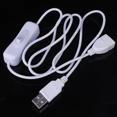 USB 2.0 Extension Cable with On/Off Switch - 1m-1