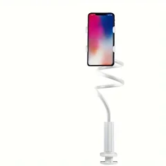 Gooseneck Phone Holder with Clamp Base for Bed, Desk, and Overhead Use-7