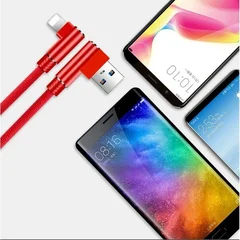 Nylon Braid 90 Degree 2.4A Fast Charging USB Type C Cable-2