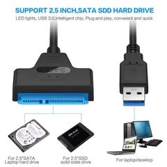 USB 3.0 to SATA 22-Pin Hard Drive Adapter Cable-2