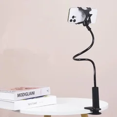 Gooseneck Phone Holder with Clamp Base for Bed, Desk, and Overhead Use-9