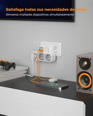 Tessan 6-in-1 Wall Outlet with 3 AC Ports, 2 USB-C and 1 USB-A-3