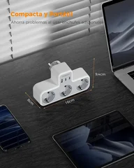 Tessan 6-in-1 Wall Outlet with 3 AC Ports, 2 USB-C and 1 USB-A-5