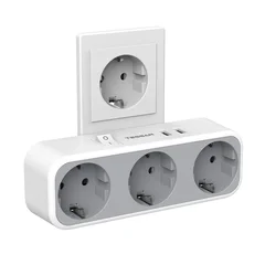 Tessan 6-in-1 Wall Outlet with 3 AC Ports, 2 USB-C and 1 USB-A-16