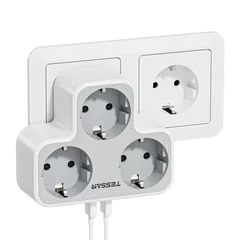 Tessan 6-in-1 Wall Outlet with 3 AC Ports, 2 USB-C and 1 USB-A-17