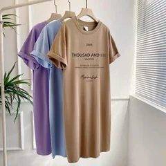 Women's Plus Size Short Sleeve Print Knee-Length Dress-5
