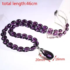 Amethyst Raw Stone Pendant Necklace and Bracelet Set-6