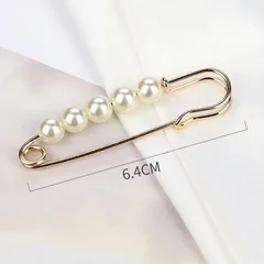 Women's Pearl Beaded Brooch Pin-5