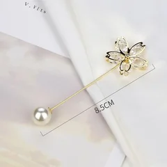 Women's Pearl Beaded Brooch Pin-11
