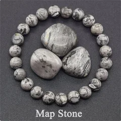 Natural Lapis Lazuli Stone Beads Elastic Bracelet for Men & Women-25