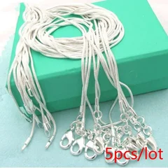 925 Sterling Silver 1.2mm Snake Chain Necklace (5 Pack, 40-75cm)-7