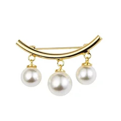Sicherheitsnadel-Brosche mit Kette und Imitationsperlen-6
