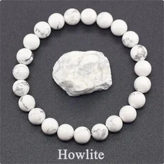 Natural Lapis Lazuli Stone Beads Elastic Bracelet for Men & Women-26
