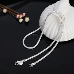 925 Sterling Silver Snake Chain Necklace-5