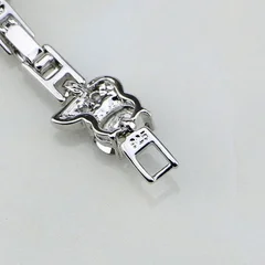 Sky Blue Cubic Zirconia Charm Bracelet for Women-13