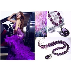 Amethyst Raw Stone Pendant Necklace and Bracelet Set-9