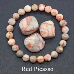 Natural Lapis Lazuli Stone Beads Elastic Bracelet for Men & Women-18