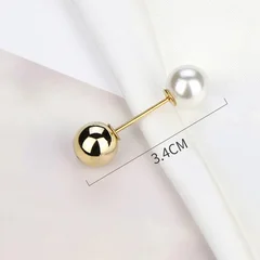 Women's Pearl Beaded Brooch Pin-9