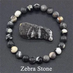 Natural Lapis Lazuli Stone Beads Elastic Bracelet for Men & Women-19