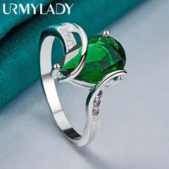 Water Drop Turquoise 925 Sterling Silver Ring-3