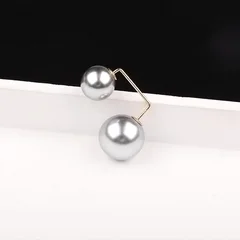 Simulation Pearl Brooch Pin Zinc Alloy Scarf Shawl Clip-4