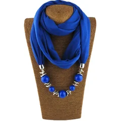 Bohemian Resin Pendant Scarf Necklace-7