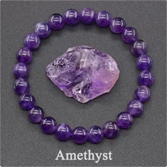 Natural Lapis Lazuli Stone Beads Elastic Bracelet for Men & Women-9