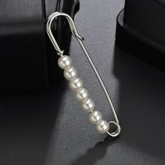 Broche vintage en perles avec pinces pour châle et pull pour femme-3