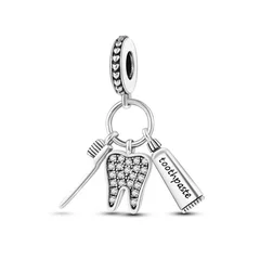 925 Silver Family Tree and Lucky Clover Charm Bead-69