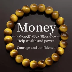 Bohemian Blue Tiger-Eye Beaded Bracelet - 8mm-9