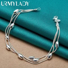 925 Sterling Silver Chain & Link Bracelet-1
