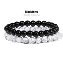 Natural Stone Bead Bracelet Set for Men & Women-29