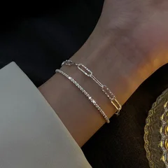 Sparkling Gypsophila Two-Piece Stacked Bracelet-1