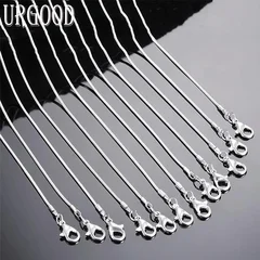 925 Sterling Silver 1.2mm Snake Chain Necklace (5 Pack, 40-75cm)-3